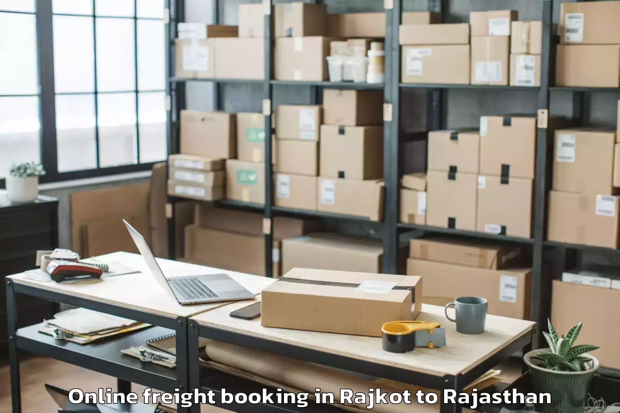 Affordable Rajkot to Lunkaransar Online Freight Booking